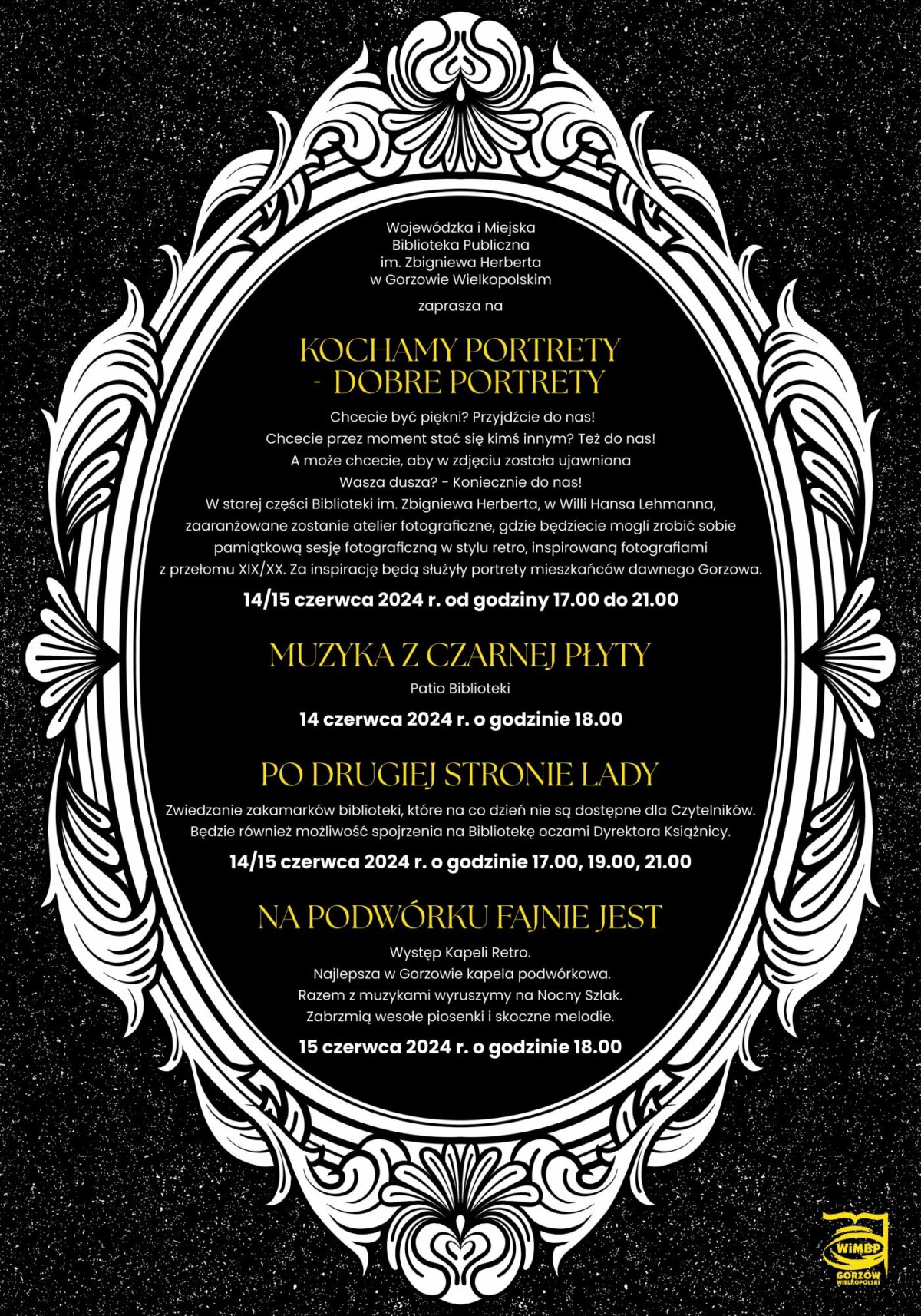 plakat promujący wydarzenie Nocny Szlak Kulturalny.