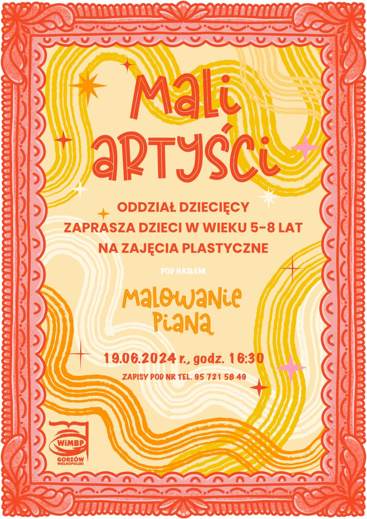 plakat promujący wydarzenie "Mali artyści".