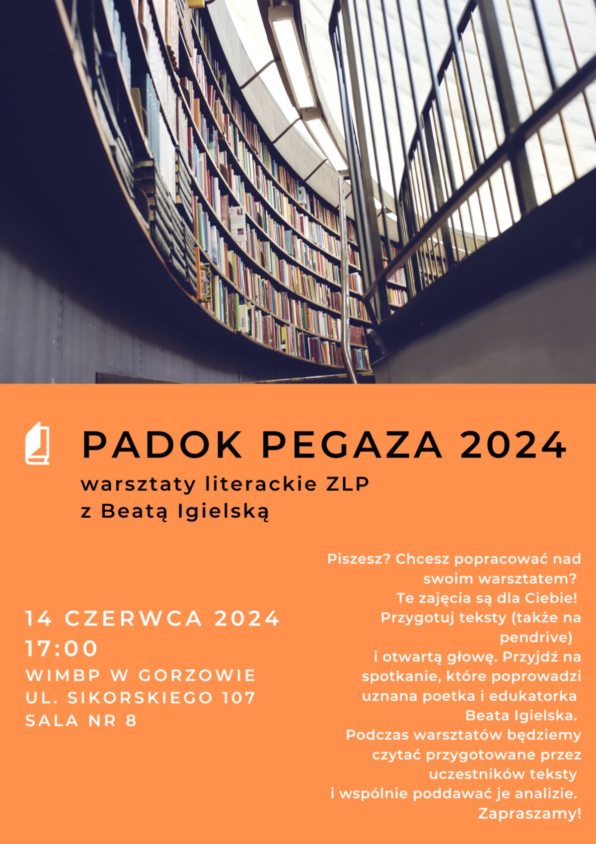 plakat promujący wydarzenia padok pegaza.