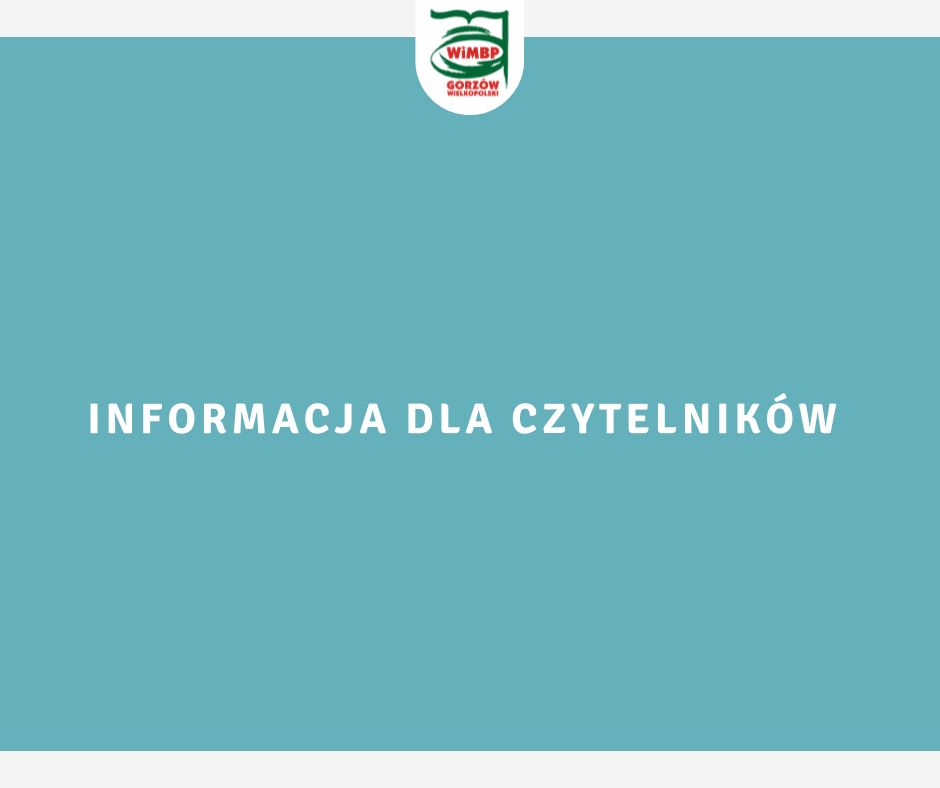 Szanowne Czytelniczki i Czytelnicy, jak już informowaliśmy, od 1 stycznia 2025 r. zostaną wprowadzone zmiany w sposobie pobierania kodów Legimi – kody będą wydawane tylko telefonicznie lub poprzez osobistą wizytę w Informatorium Biblioteki. Nie będzie możliwości otrzymania kodów drogą mailową. W związku z Państwa pytaniami wyjaśniamy, że pobieranie kodów drogą mailową było rozwiązaniem tymczasowym na okres trwania pandemii. Duża liczba próśb mailowych powoduje problemy techniczne, które utrudniają inne, statutowe działania Biblioteki. Dodać należy, że nasza oferta darmowych kodów do ebooków nie jest standardową usługą Biblioteki i w przyszłości (w zależności od możliwości finansowych) może zostać poszerzona, ograniczona lub zawieszona. W trosce o Państwa komfort i zadowolenie od kwietnia 2025 r. postaramy się wprowadzić dodatkową opcję automatycznego, samodzielnego pobierania kodów Legimi w naszym katalogu Integro, który jest dostępny dla aktywnych czytelników naszej Biblioteki.